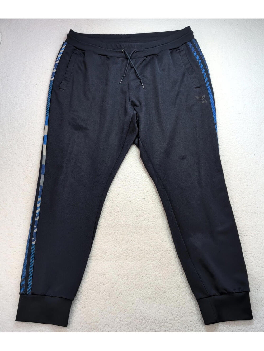 Adidas Joggers Track Pants Men’s 2XL Blue Athletic Casual Drawstring Loose Fit